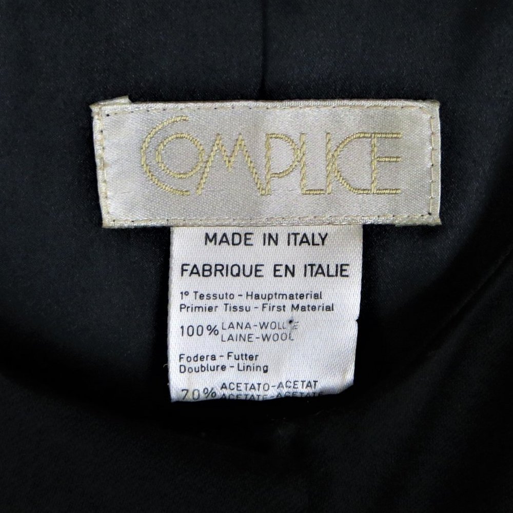 Versace / Complice Ribbon Accented Black Jacket - Picture 4 of 5